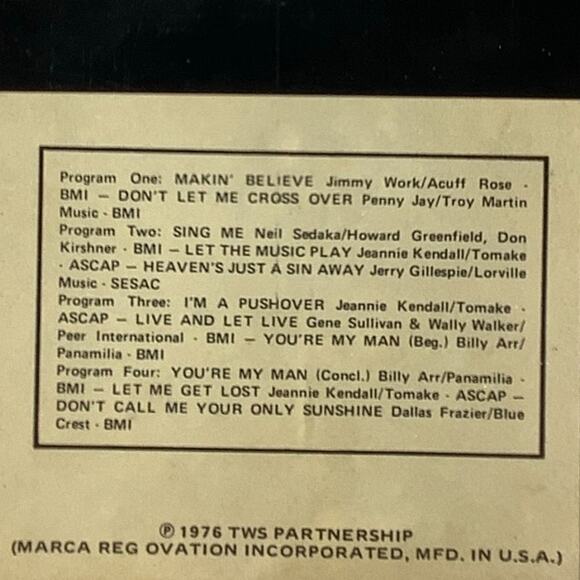 Vintage 8-Track - The Kendalls - Heaven's Just a Sin Away - 1976 Ovation Records - Picture 7 of 8